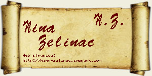 Nina Zelinac vizit kartica